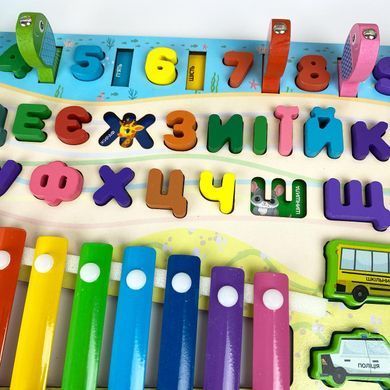 Дерев'яна іграшка, Розвивающчий центр, 6в1, Limo Toy