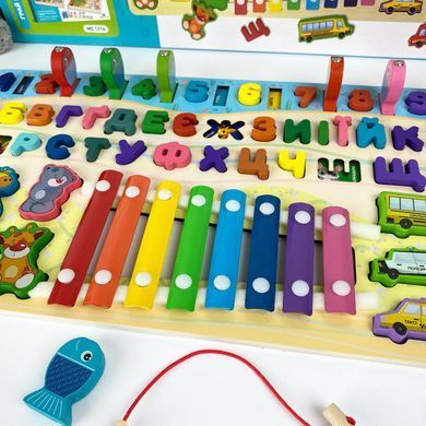 Дерев'яна іграшка, Розвивающчий центр, 6в1, Limo Toy