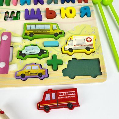 Дерев'яна іграшка, Розвивающчий центр, 6в1, Limo Toy