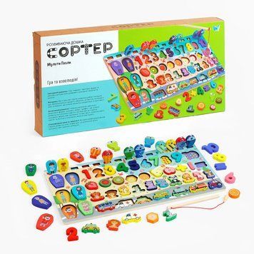 Дерев'яна іграшка, Розумна дошка сортер, Wtoys