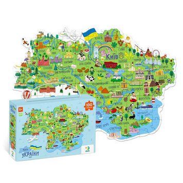 Пазл 100 елементів, Мапа України, 300267
